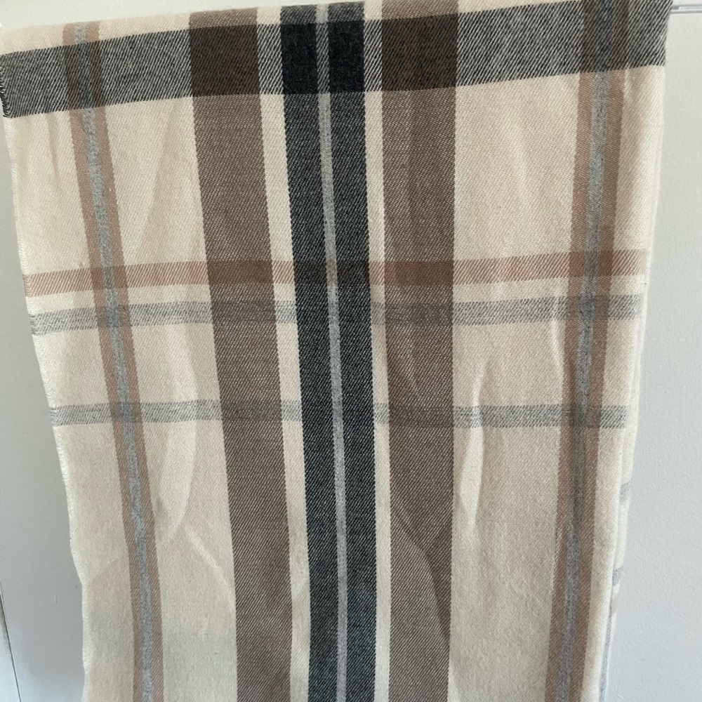 Plaid Scarf in Neutral Tones